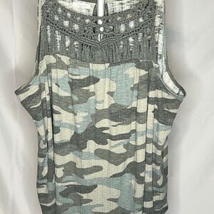 Maurices Gray Camouflage Tank Top